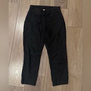 James Perse linen black soft drape pants size small 0